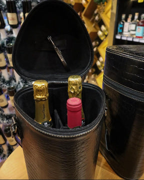 Bag de Couro Legítimo – Para Vinhos e Taças, Disponível em Diversas Cores